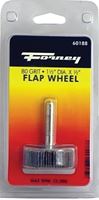 Forney 60188 Flap Wheel, 1-1/2 in Dia, 1/2 in Thick, 1/4 in Arbor, 80 Grit, Aluminum Oxide Abrasive