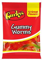 Gurleys 743788 Candy, Gummy, Gummy Worms Flavor, 5.75 oz, Pack of 12