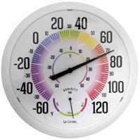 La Crosse 104-1534A Thermometer, -60 to 120 deg F, 20 to 90 % Humidity Range