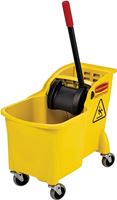 Rubbermaid FG738000YEL Bucket and Wringer Combo, 31 qt Capacity, Rectangular, Polypropylene Bucket/Pail