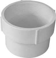 Canplas 414336BC Pipe Adapter, 6 in, FNPT x Hub, PVC, White