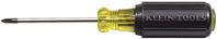 Klein Tools 603-3 Screwdriver, #1 Drive, Phillips Drive, 6-3/4 in OAL, 3 in L Shank, Rubber Handle, Cushion-Grip Handle