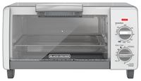 Black+Decker TO1785SG Toaster Oven, 1150 W, 4-Slice, Knob Control, Gray/Silver