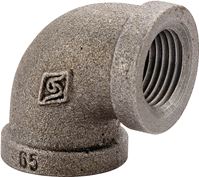 Prosource 2B-3/4X1/2B Reducing Pipe Elbow, 3/4 x 1/2 in, FIP, 90 deg Angle, Malleable Iron, SCH 40 Schedule