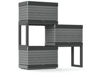 Southern Patio HDR-076650 Planter Box, 15.1 in H, 11 in W, 22 in D, Rectangular, Polypropylene, Gray