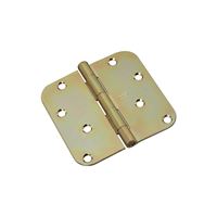 National Hardware N830-261 Door Hinge, 4 in H Frame Leaf, Steel, Brass, Non-Rising, Removable Pin, Full-Mortise Mounting