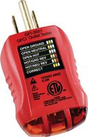 Gardner Bender GFI-3501 Fault Receptacle Tester and Circuit Analyzer, Red