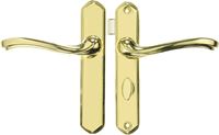 Wright Products VCA112PB Door Latch Set, Metal, Brass, 3/4 to 1-1/4 in Thick Door