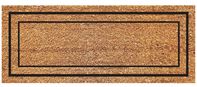 Americo Home Natural CoCo Series 77FLCLB025 Classical Border Door Mat, 60 in L, 24 in W, Rectangular, Natural Pattern