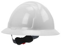 Safety Works SWX00358 Hard Hat, 4-Point Textile Suspension, HDPE Shell, White, Class: E