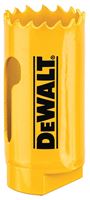 DeWALT DAH180018 Hole Saw, 1-1/8 in Dia, 1-3/4 in D Cutting, 1/2-20 Arbor, 4/5 TPI, HSS Cutting Edge