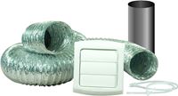 Dundas Jafine ProVent TD48PVKZW Dryer Vent Kit, Polypropylene, White, 12-Piece