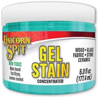 ECLECTIC UNICORN SPIT 5772006 Gel Stain and Glaze, Zia Teal, 6 fl-oz, Jar