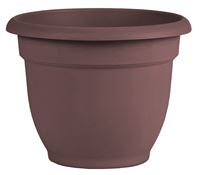 Bloem AP0857 Planter, 6.8 in H, 8-3/4 in W, 8-3/4 in D, Round, Plastic, Merlot