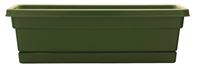 Southern Patio WB3012OG Window Box Planter, 7.22 in H, 8 in W, 29-3/4 in D, Dynamic Design, Polyresin, Olive Green, Pack of 12