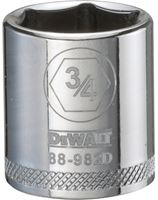 DeWALT DWMT88982OSP Hand Socket, 3/4 in Socket, 3/8 in Drive, 6-Point, Vanadium Steel, Polished Chrome