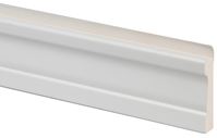 Inteplast Group 16230800891 Wainscot Base Moulding, 8 ft L, 1-5/8 in W, 11/16 in Thick, PVC, White, Pack of 10