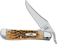 CASE 260 Folding Pocket Knife, 2.7 in L Blade, Tru-Sharp Surgical Stainless Steel Blade, 1-Blade, Amber Handle