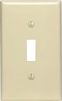 Leviton PJ1-I Wallplate, 4-7/8 in L, 3-1/8 in W, 1 -Gang, Nylon, Ivory