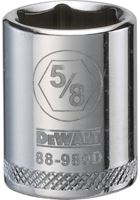 DeWALT DWMT88980OSP Hand Socket, 5/8 in Socket, 3/8 in Drive, 6-Point, Vanadium Steel, Polished Chrome