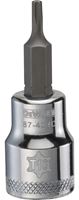 DeWALT DWMT87404OSP Torx Bit Socket, T10 Tip, 3/8 in Drive, Polished Chrome Vanadium