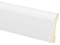 Inteplast Group 633 56330800032 Base Moulding, 8 ft L, 3-3/16 in W, 3/8 in Thick, Polystyrene, Crystal White, Pack of 12