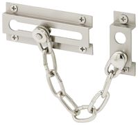 Defender Security U-10304 Chain Door Guard, Solid Brass, Satin Nickel