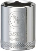DeWALT DWMT85861OSP Hand Socket, 9/16 in Socket, 1/4 in Drive, 6-Point, Vanadium Steel, Polished Chrome