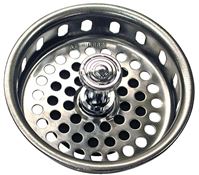 Danco 80900 Basket Strainer with Drop Center Post, 3-3/4 in Dia, Stainless Steel, Chrome, For: 3-3/4 in Opening Sink
