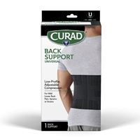 Curad ORT22000D Back Support, One-Size, Fits to Waist Size: 33 to 48 in, Hook and Loop