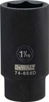 DeWALT DWMT74656OSP Impact Socket, 1-1/16 in Socket, 1/2 in Drive, 6-Point, CR-440 Steel, Black Oxide