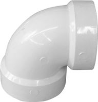 IPEX 192202 Pipe Elbow, 2 in, Hub, 90 deg Angle, PVC, White, SCH 40 Schedule