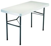 Lifetime Products 2940 Folding Table, Steel Frame, Polyethylene Tabletop, Gray/White