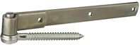 National Hardware N129-809 Hook/Strap Hinge, 1/4 in Thick Leaf, Steel, Zinc, Screw Mounting, 200 lb
