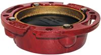 Oatey 42256 Closet Flange, 4 in Connection, Cast Iron, Red