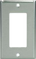 Eaton Cooper Wiring 93401 93401-BOX1 Wallplate, 4-1/2 in L, 2-3/4 in W, 1 -Gang, Stainless Steel, Brushed Satin