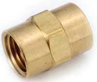 Anderson Metals 756103-06 Pipe Coupling, 3/8 in, FIPT, Brass