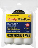 Purdy White Dove 14F864000 Paint Roller Cover, 1/2 in Thick Nap, 9 in L, Dralon Fabric Cover