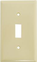 Eaton Wiring Devices 2134V-BOX Wallplate, 4-1/2 in L, 2-3/4 in W, 1 -Gang, Thermoset, Ivory, High-Gloss, Pack of 25