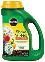 Miracle-Gro Shake n Feed 3001901 All-Purpose Plant Food, 4.5 lb, Solid, 12-4-8 N-P-K Ratio