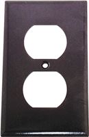 Eaton Wiring Devices 2132B-BOX Receptacle Wallplate, 4-1/2 in L, 2-3/4 in W, 1 -Gang, Thermoset, Brown, High-Gloss, Pack of 25