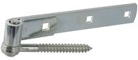 National Hardware N129-767 Hook/Strap Hinge, 0.22 in Thick Leaf, Steel, Zinc, Screw Mounting, 150 lb