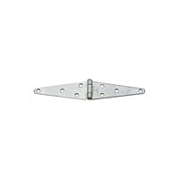 National Hardware N128-017 Strap Hinge, 1.85 in W Frame Leaf, 4.77 in H Frame Leaf, 0.09 in Thick Leaf, Steel, Zinc