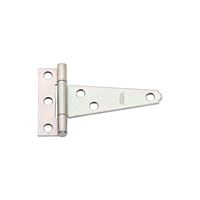 National Hardware N128-504 T-Hinge, 2.24 in W Frame Leaf, 0.69 in H Frame Leaf, Steel, Zinc, Tight Pin, 18 lb