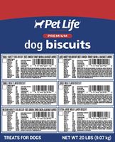 Pet Life 2896 Dog Biscuit, Peanut Butter Flavor, 20 lb