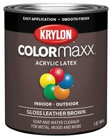 Krylon K05622007 Paint, Gloss, Leather Brown, 32 oz, 100 sq-ft Coverage Area