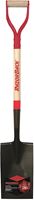 Razor-Back 46201 Border Spade, 7 in W Blade, Steel Blade, Wood Handle, D-Grip Handle, 28 in L Handle