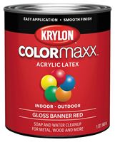 Krylon K05616007 Paint, Gloss, Banner Red, 32 oz, 100 sq-ft Coverage Area