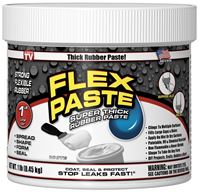Flex Paste PFSWHTR16 Rubberized Adhesive, White, 1 lb, Jar