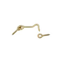 National Hardware V2001 Series N118-117 Hook and Eye, Brass, Solid Brass